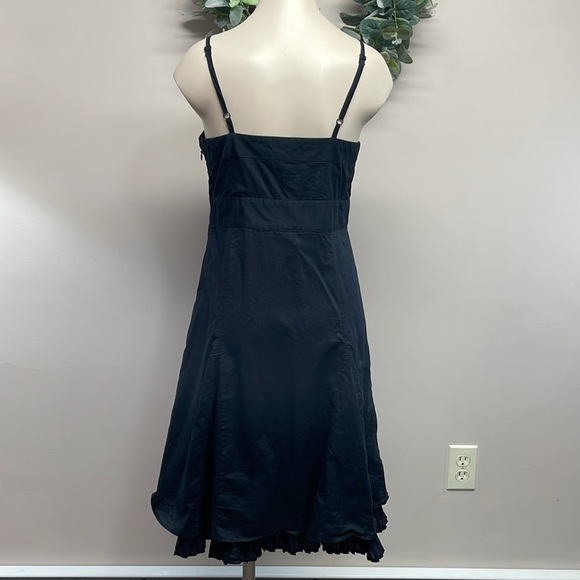 Gap Cotton Spaghetti Strap Fit and Flare Ruffled Hem Dress 8 - Picture 6 of 16